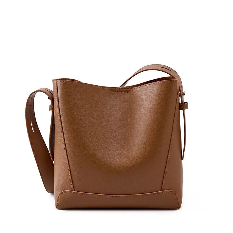 Bolsa Tote de Couro Genuíno Sonia | Bucket Bags | Cores variadas | Vivièn