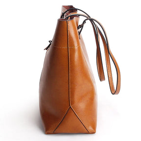 Bolsa Tote de Couro Genuíno Toscana | Bucket Bags | Cores variadas | Detalhe 1 | Vivièn