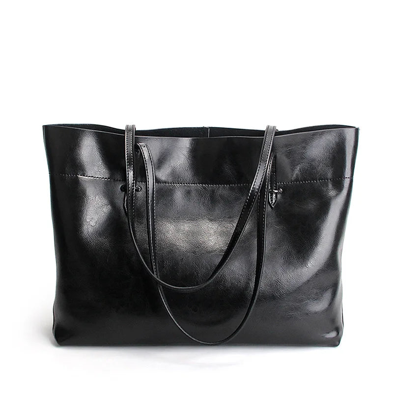 Bolsa Tote de Couro Genuíno Toscana | Bucket Bags | Cores variadas | Detalhe 4 | Vivièn