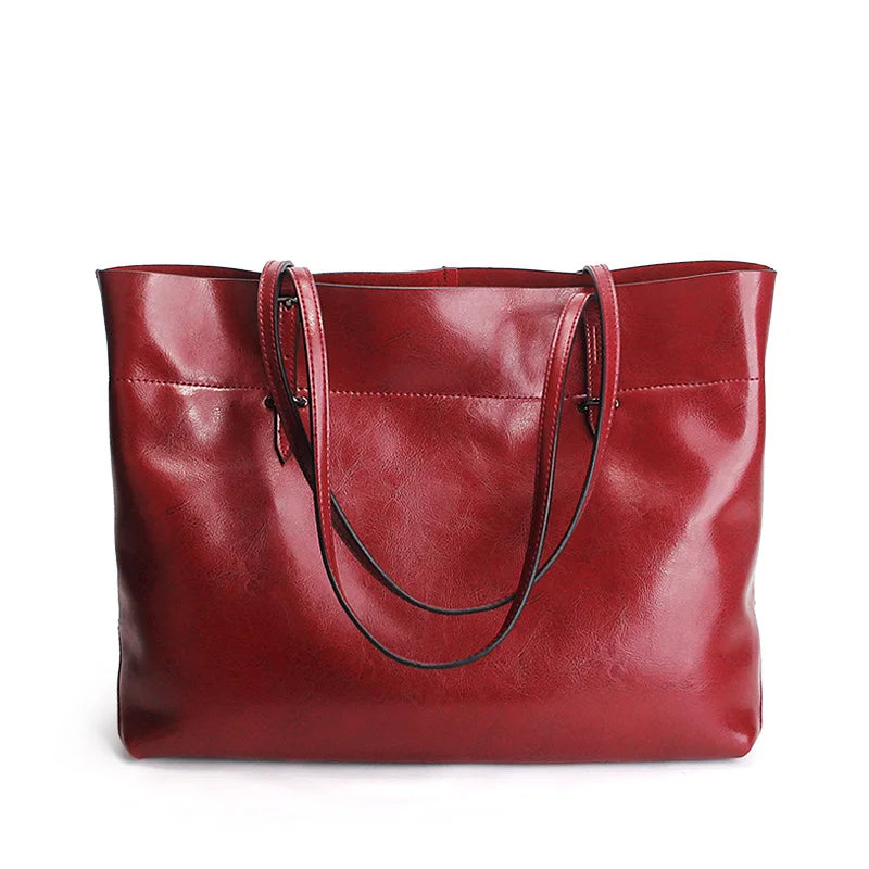 Bolsa Tote de Couro Genuíno Toscana | Bucket Bags | Cores variadas | Detalhe 8 | Vivièn