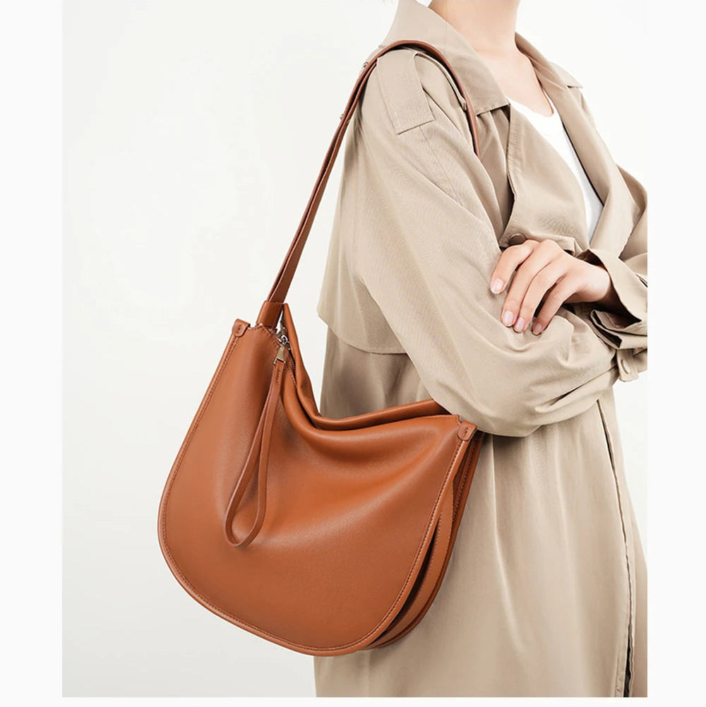 Bolsa Tote de Couro Genuíno Verona | Shoulder Bags | Cores variadas | Lateral | Vivièn