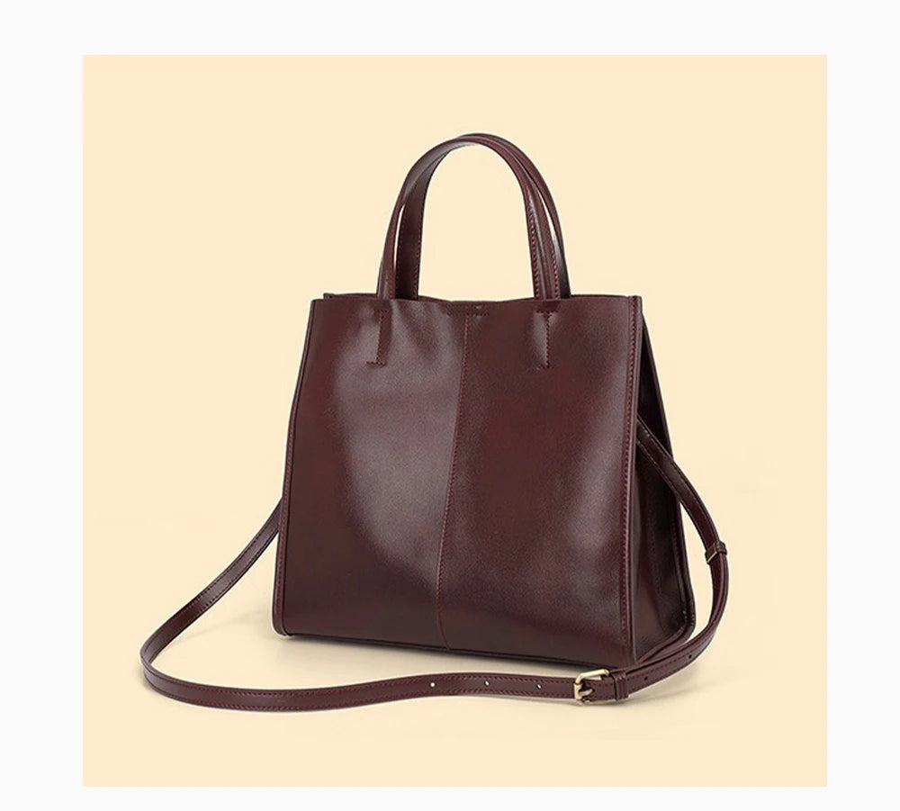 Bolsa Tote de Couro Genuíno Viola | Bucket Bags | Cores variadas | Detalhe 3 | Vivièn