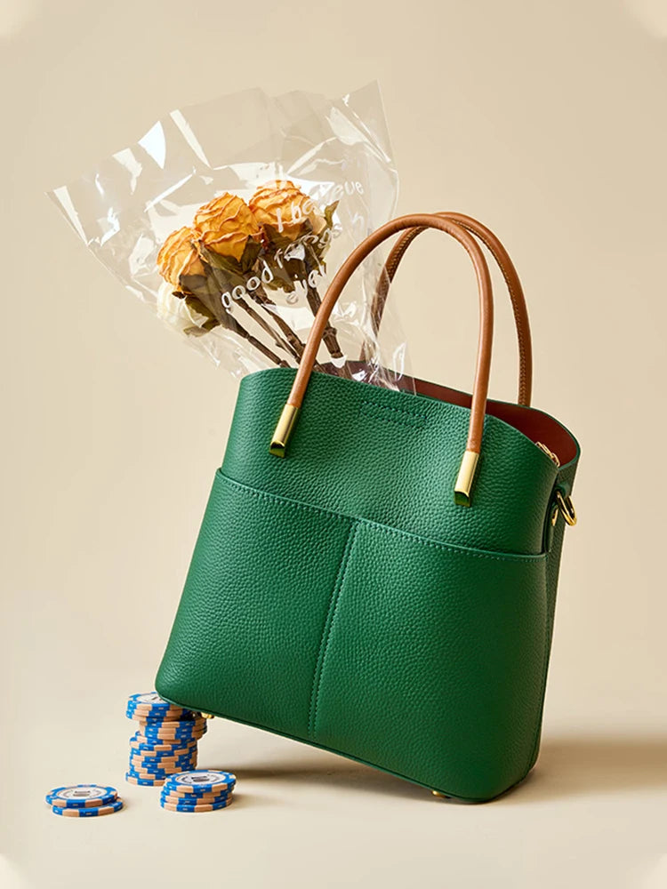 Bolsa Tote de Couro Parisienne | Bucket Bags | Cores variadas | Costas | Vivièn