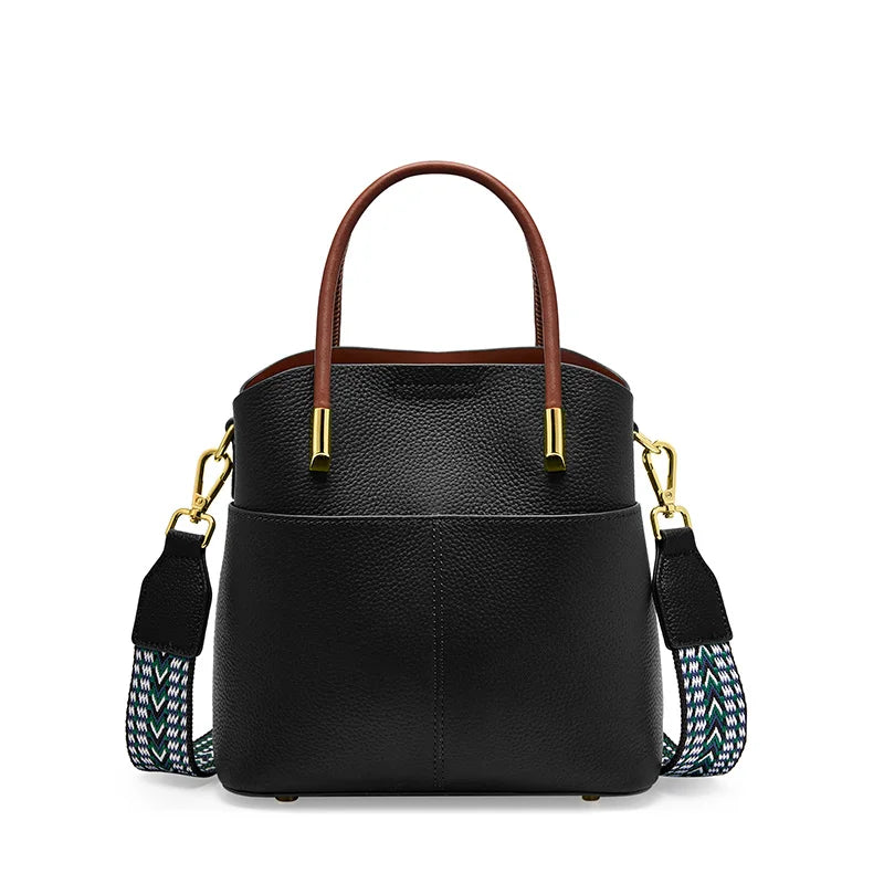Bolsa Tote de Couro Parisienne | Bucket Bags | Cores variadas | Detalhe 10 | Vivièn
