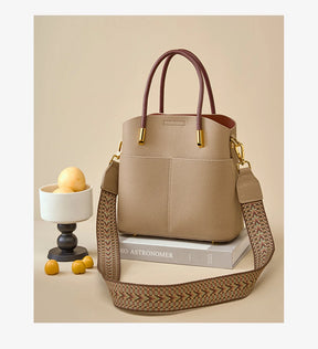 Bolsa Tote de Couro Parisienne | Bucket Bags | Cores variadas | Detalhe 2 | Vivièn