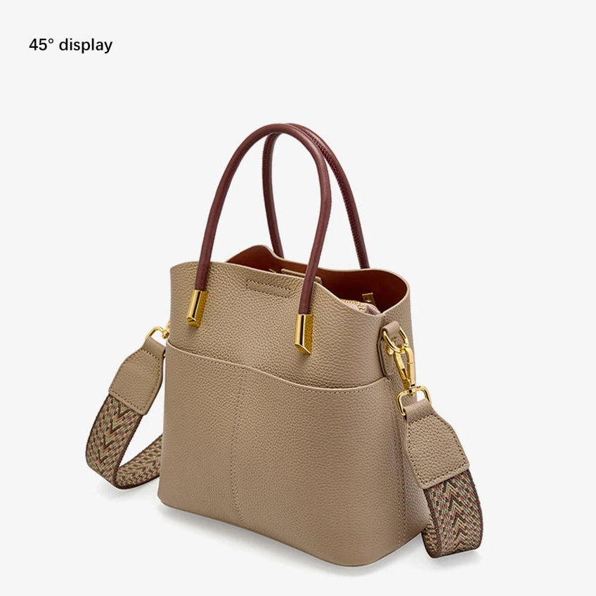 Bolsa Tote de Couro Parisienne | Bucket Bags | Cores variadas | Detalhe 5 | Vivièn