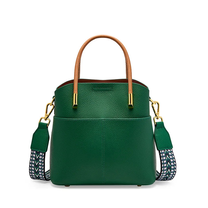 Bolsa Tote de Couro Parisienne | Bucket Bags | Cores variadas | Detalhe 8 | Vivièn
