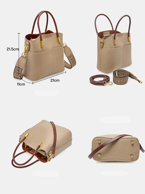 Bolsa Tote de Couro Parisienne | Bucket Bags | Cores variadas | Lateral | Vivièn