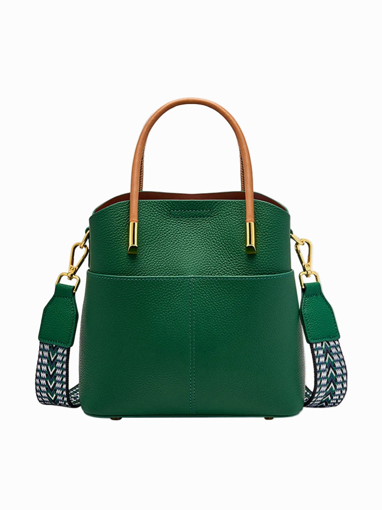 Bolsa Tote de Couro Parisienne | Bucket Bags | Cores variadas | Vivièn