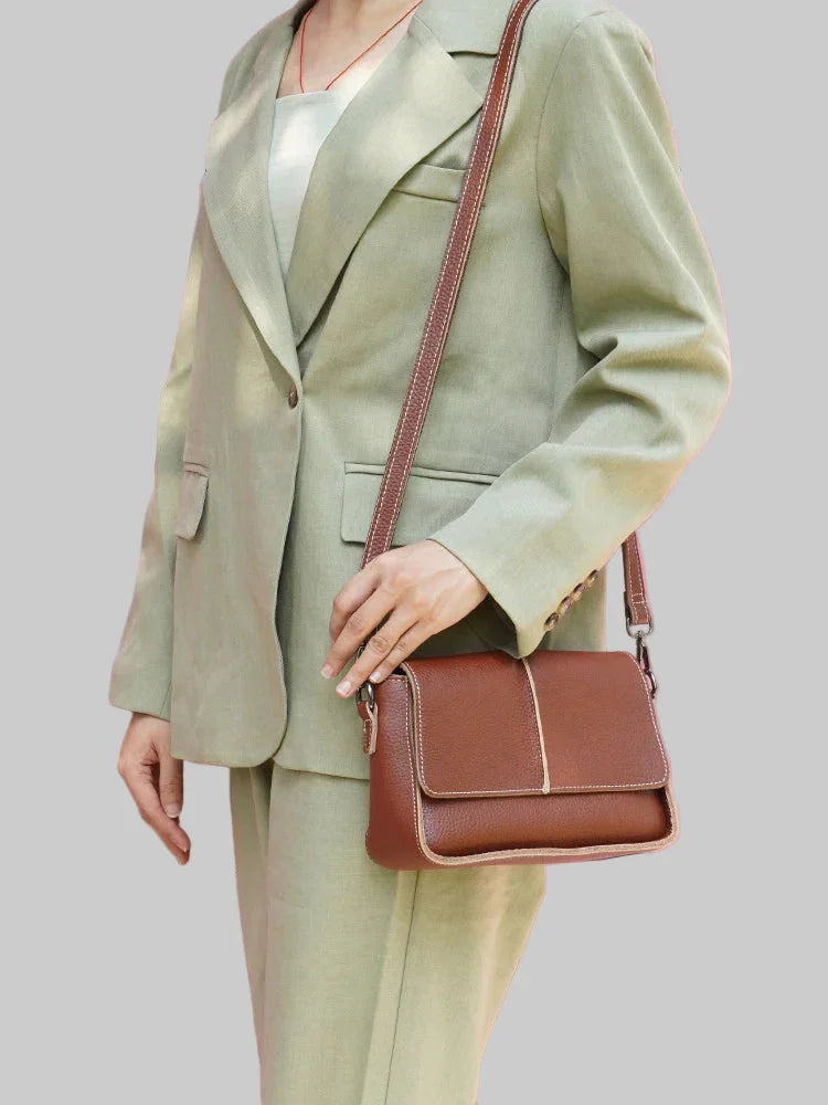 Bolsa Transversal de Couro Classic | Cross Body Bags | Cores variadas | Costas | Vivièn