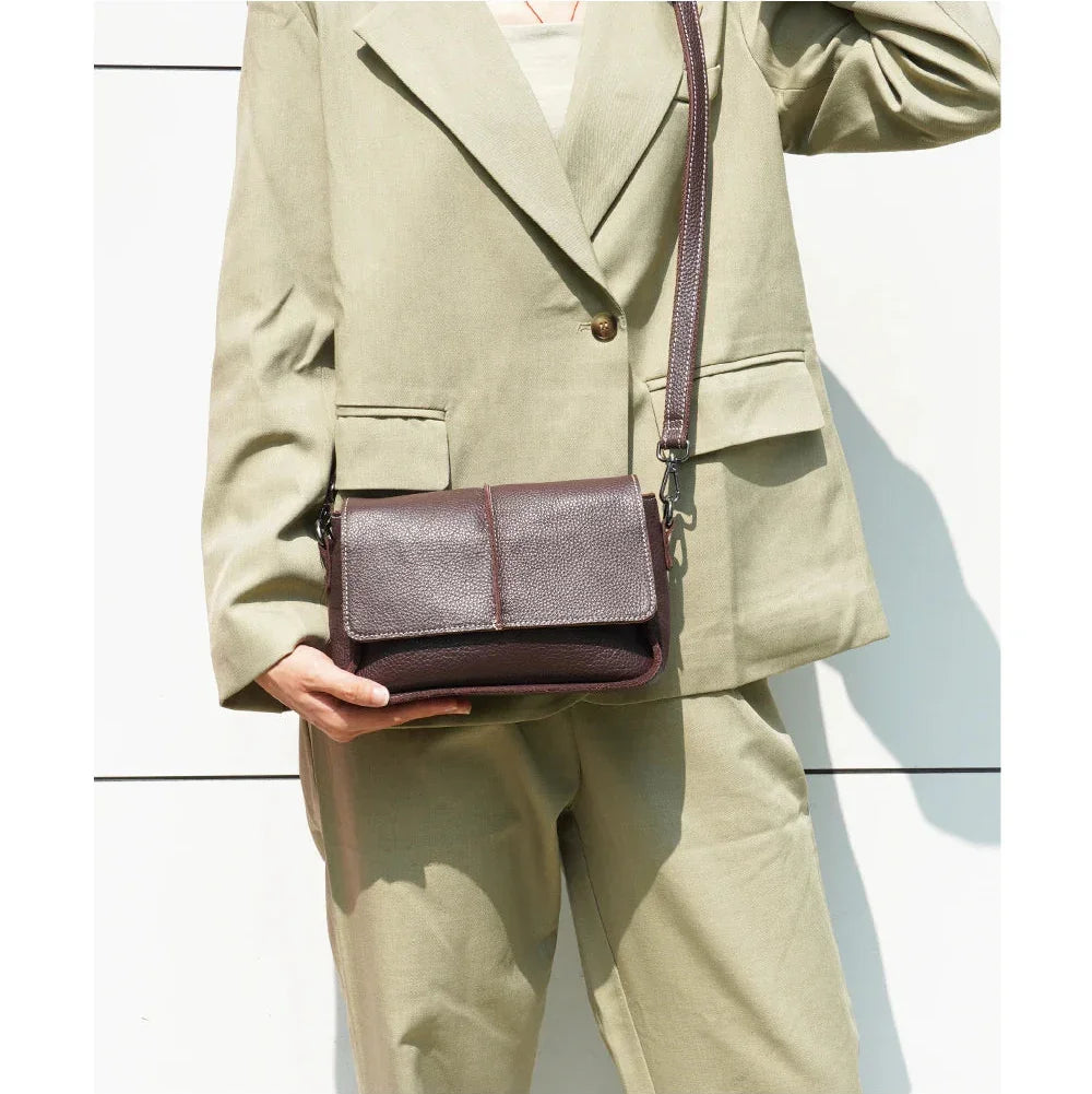 Bolsa Transversal de Couro Classic | Cross Body Bags | Cores variadas | Detalhe 3 | Vivièn