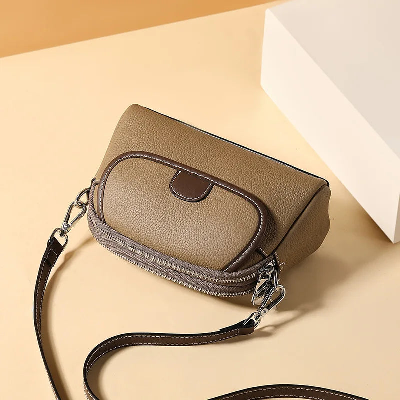 Bolsa Transversal de Couro Genuíno Clarisse | Cross Body Bags | Cores variadas | Detalhe 9 | Vivièn