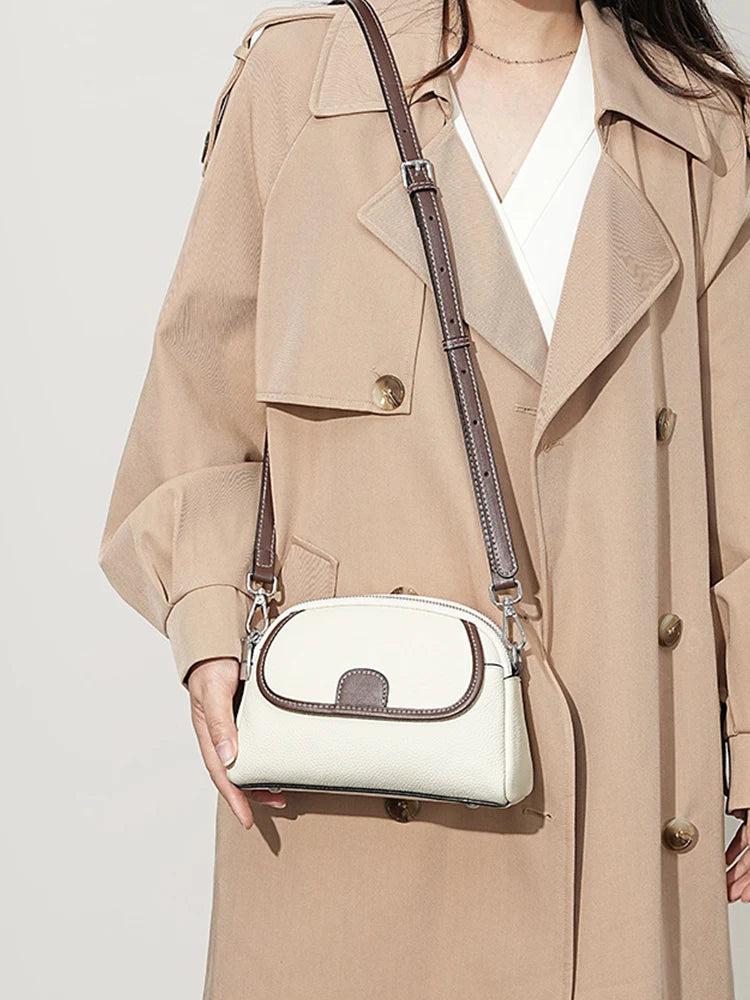 Bolsa Transversal de Couro Genuíno Clarisse | Cross Body Bags | Cores variadas | Lateral | Vivièn