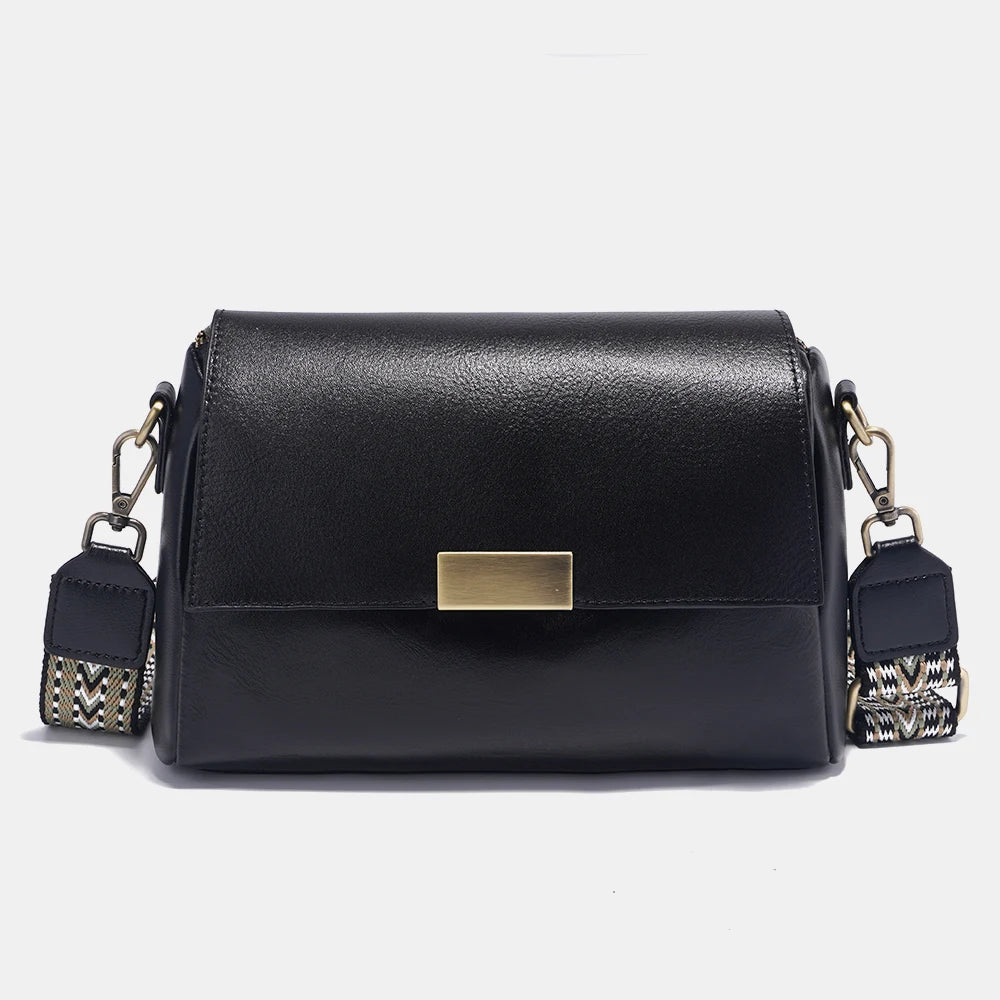 Bolsa Transversal de Couro Genuíno Zency | Cross Body Bags | Cores variadas | Detalhe 7 | Vivièn