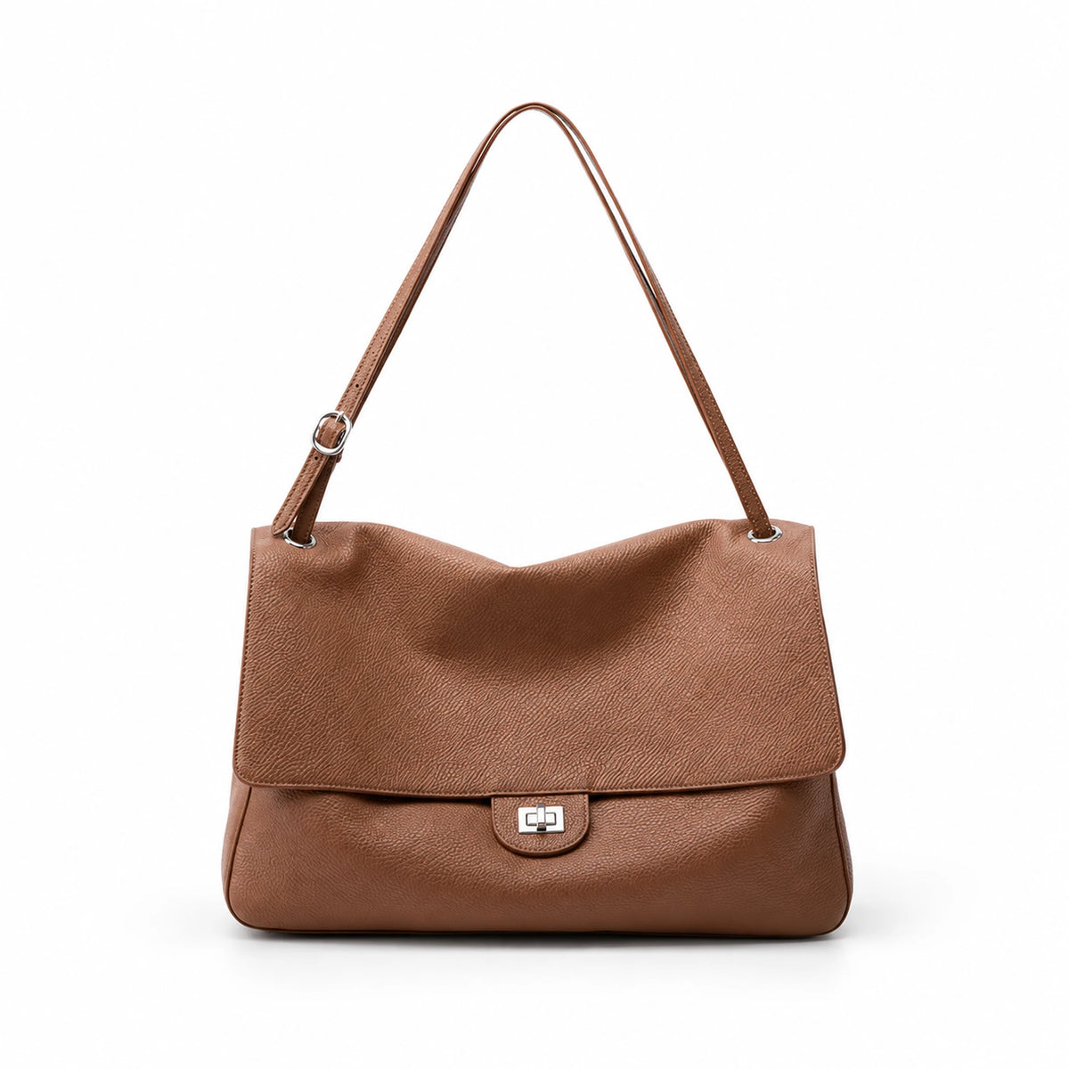 Bolsa Turim caramelo em couro granulado | Vivièn