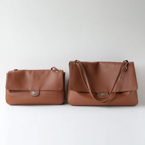 Bolsa Turim caramelo nos tamanhos pequeno e grande | Vivièn