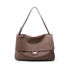 Bolsa Turim taupe em couro granulado | Vivièn