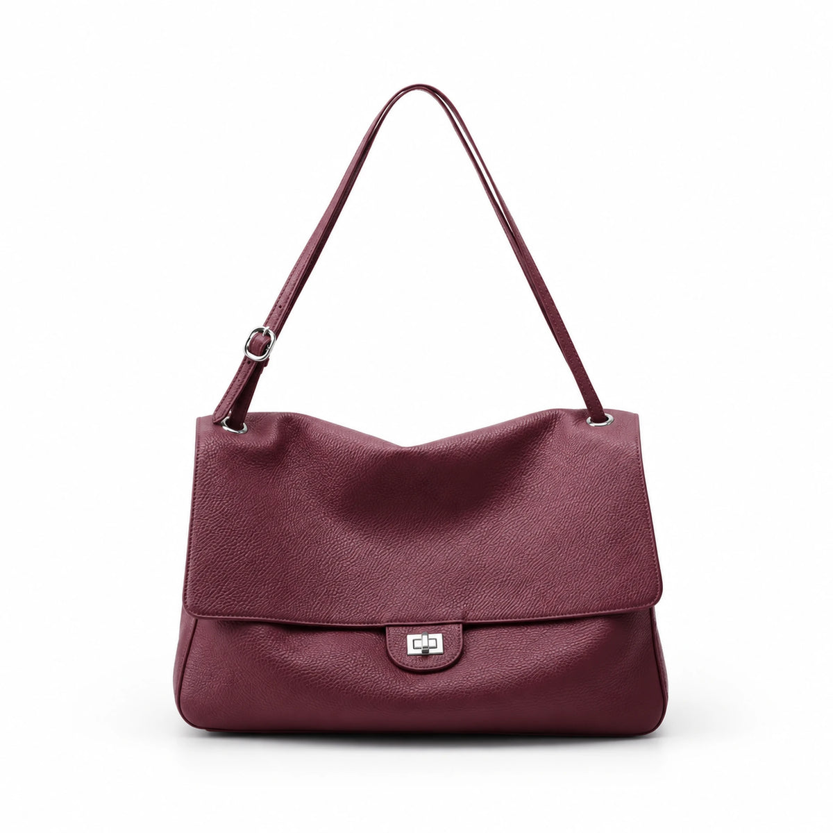 Bolsa Turim vinho em couro granulado | Vivièn