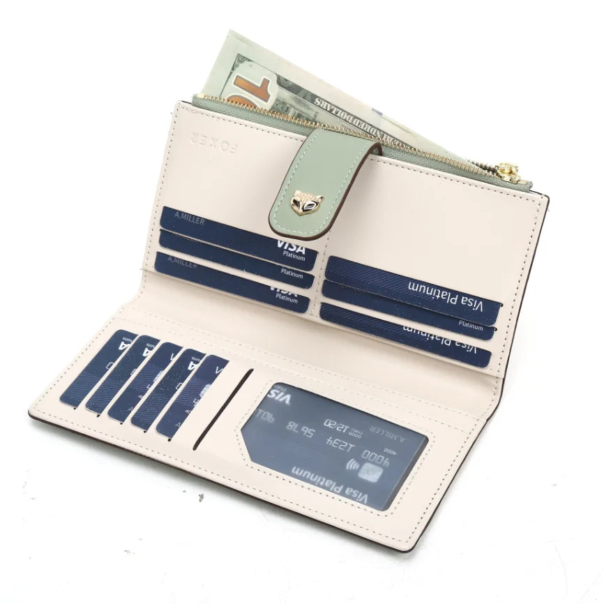 Carteira Feminina de Couro Alina | Wallets | Cores variadas | Costas | Vivièn