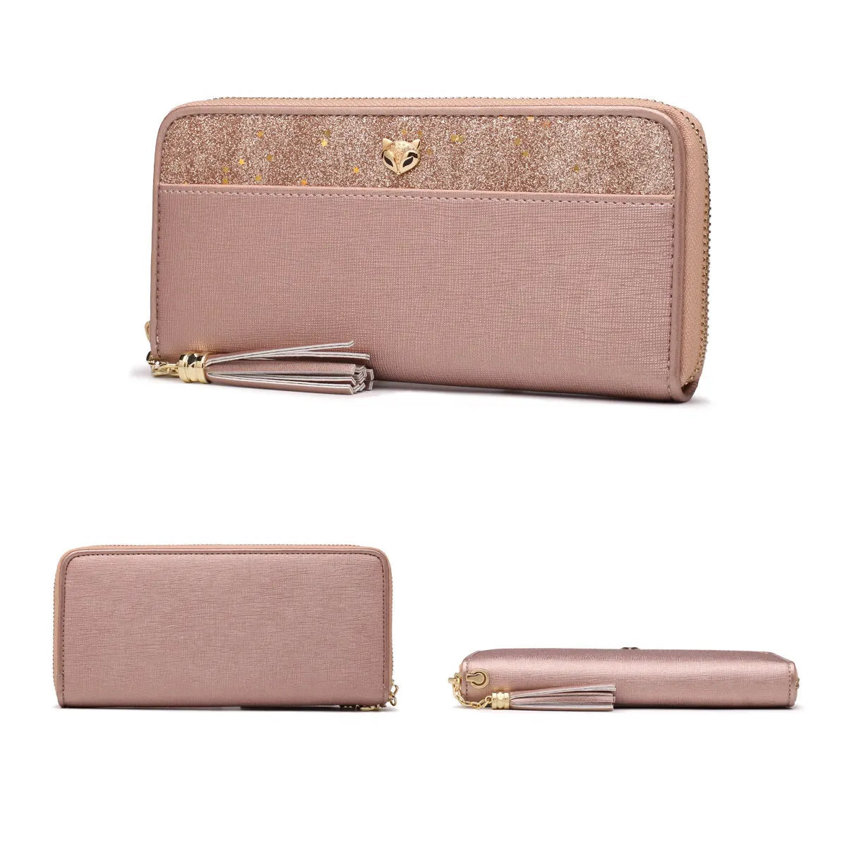 Carteira Feminina de Couro Clarice | Wallets | Rosa | Costas | Vivièn