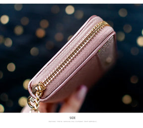 Carteira Feminina de Couro Clarice | Wallets | Rosa | Detalhe 11 | Vivièn