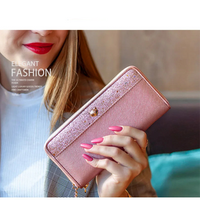 Carteira Feminina de Couro Clarice | Wallets | Rosa | Detalhe 3 | Vivièn