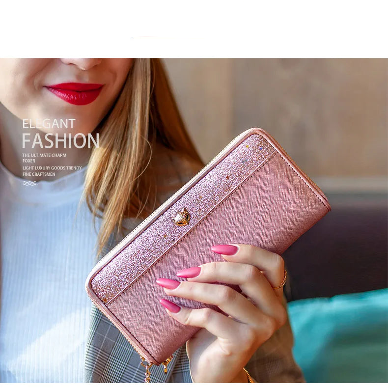 Carteira Feminina de Couro Clarice | Wallets | Rosa | Detalhe 3 | Vivièn
