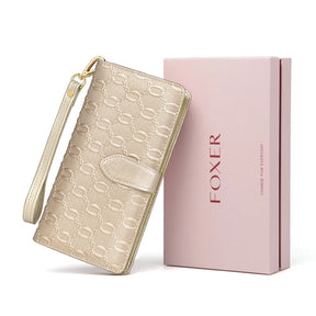 Carteira Feminina de Couro Dominique | Wallets | Dourada | Detalhe 14 | Vivièn