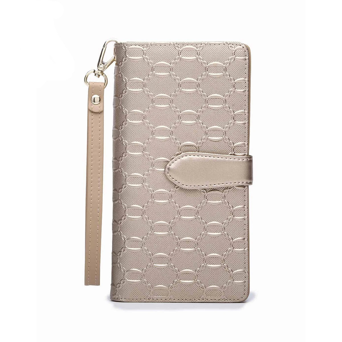 Carteira Feminina de Couro Dominique | Wallets | Dourada | Vivièn