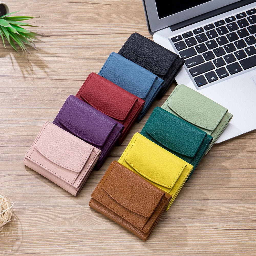 Carteira Feminina de Couro Genuíno Elora | Wallets | Cores variadas | Detalhe 3 | Vivièn