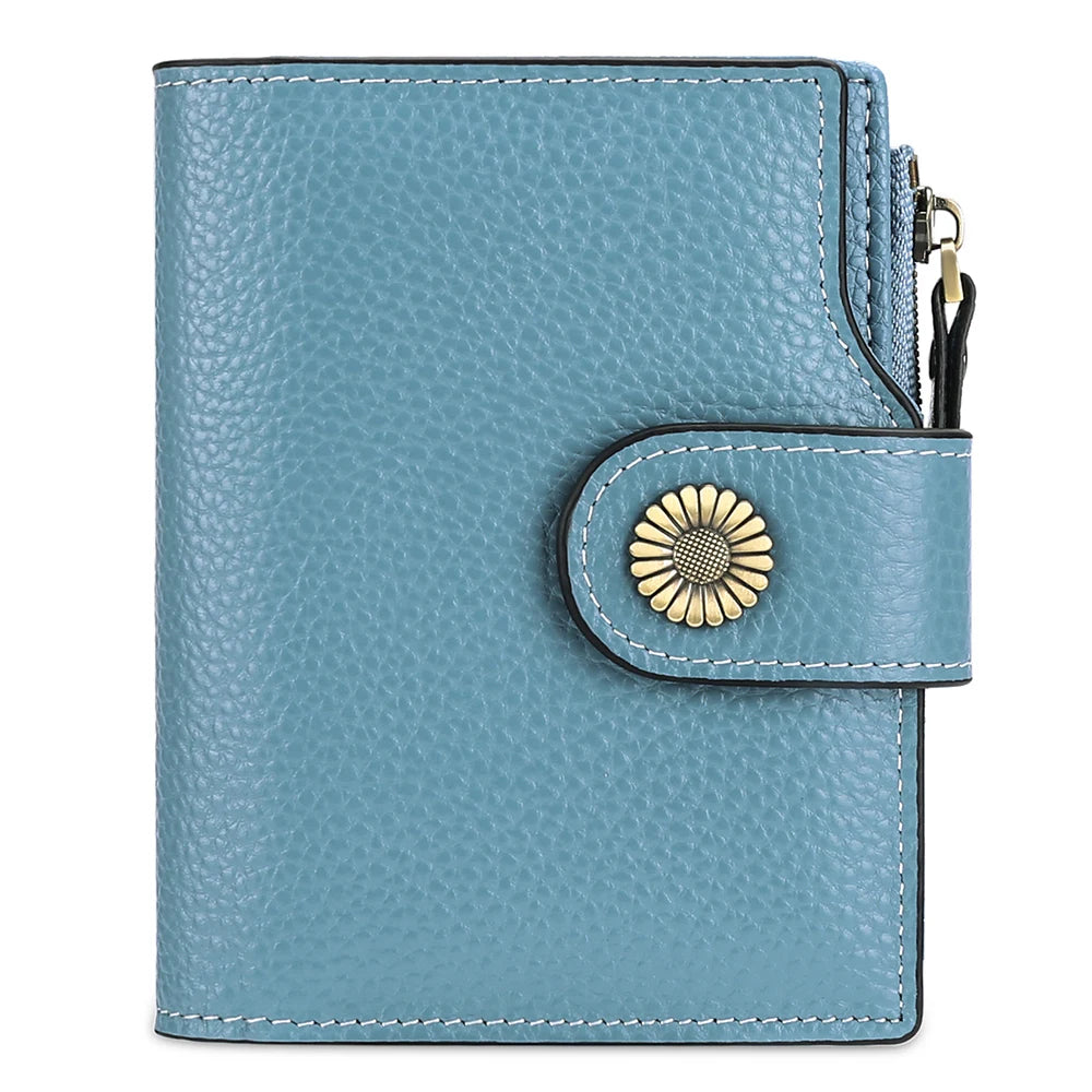 Carteira Feminina de Couro Genuíno Kira | Wallets | Cores variadas | Detalhe 3 | Vivièn