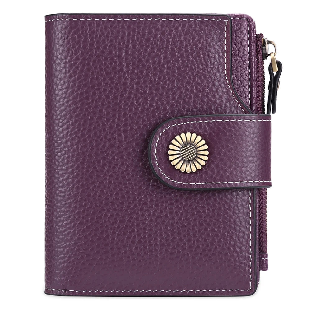 Carteira Feminina de Couro Genuíno Kira | Wallets | Cores variadas | Detalhe 5 | Vivièn