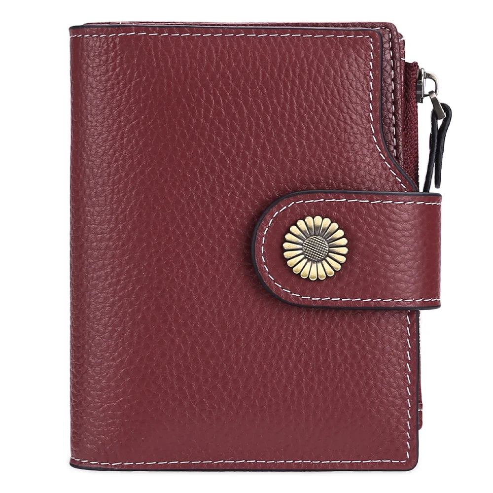 Carteira Feminina de Couro Genuíno Kira | Wallets | Cores variadas | Detalhe 6 | Vivièn