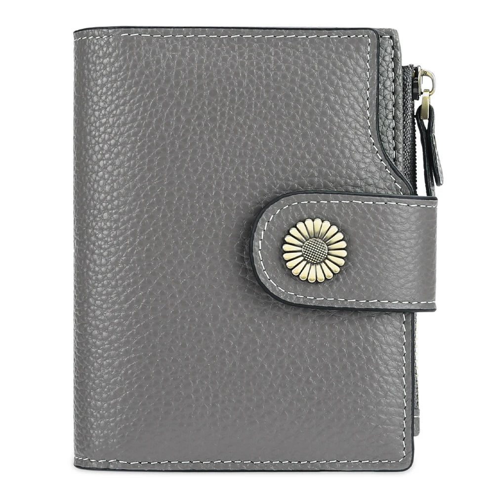 Carteira Feminina de Couro Genuíno Kira | Wallets | Cores variadas | Detalhe 7 | Vivièn
