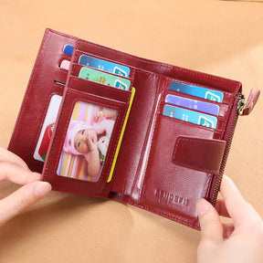 Carteira Feminina de Couro Inês | Wallets | Cores variadas | Detalhe 1 | Vivièn