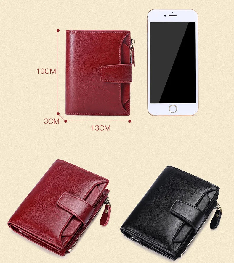 Carteira Feminina de Couro Inês | Wallets | Cores variadas | Detalhe 2 | Vivièn