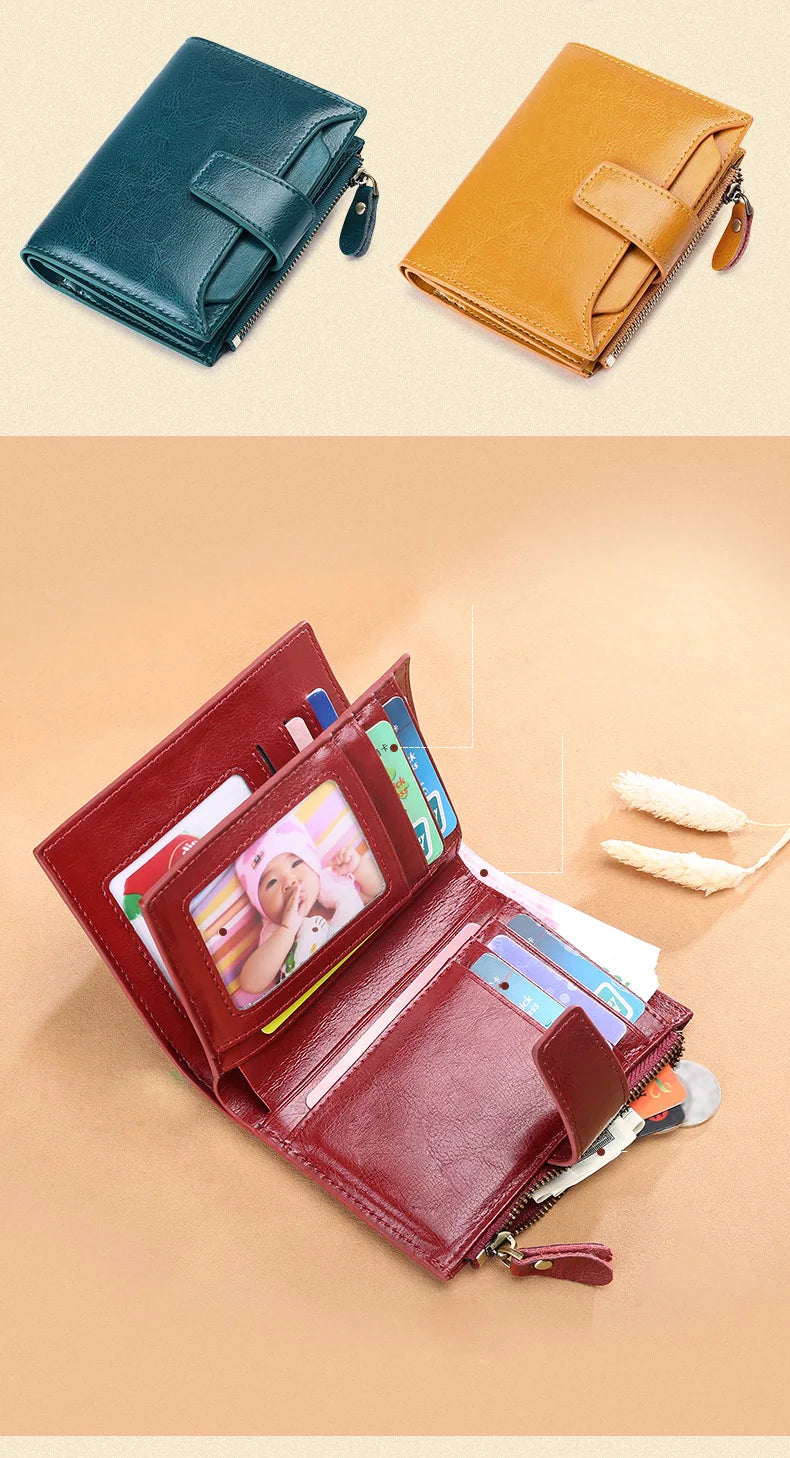 Carteira Feminina de Couro Inês | Wallets | Cores variadas | Detalhe 3 | Vivièn