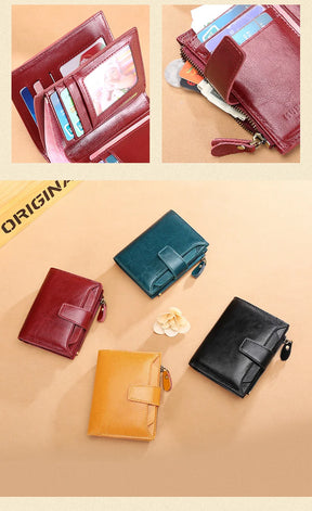 Carteira Feminina de Couro Inês | Wallets | Cores variadas | Detalhe 8 | Vivièn