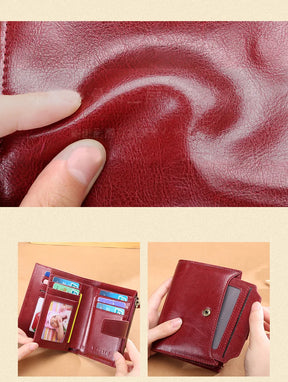 Carteira Feminina de Couro Inês | Wallets | Cores variadas | Lateral | Vivièn