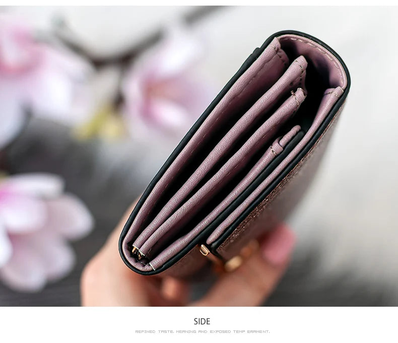 Carteira Feminina de Couro Lilian | Wallets | Cores variadas | Detalhe 9 | Vivièn