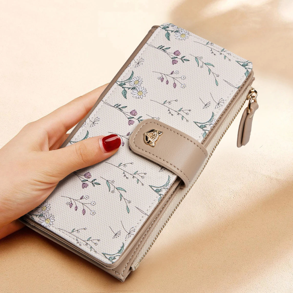 Carteira Feminina de Couro PU Selma | Wallets | Cores variadas | Detalhe 19 | Vivièn