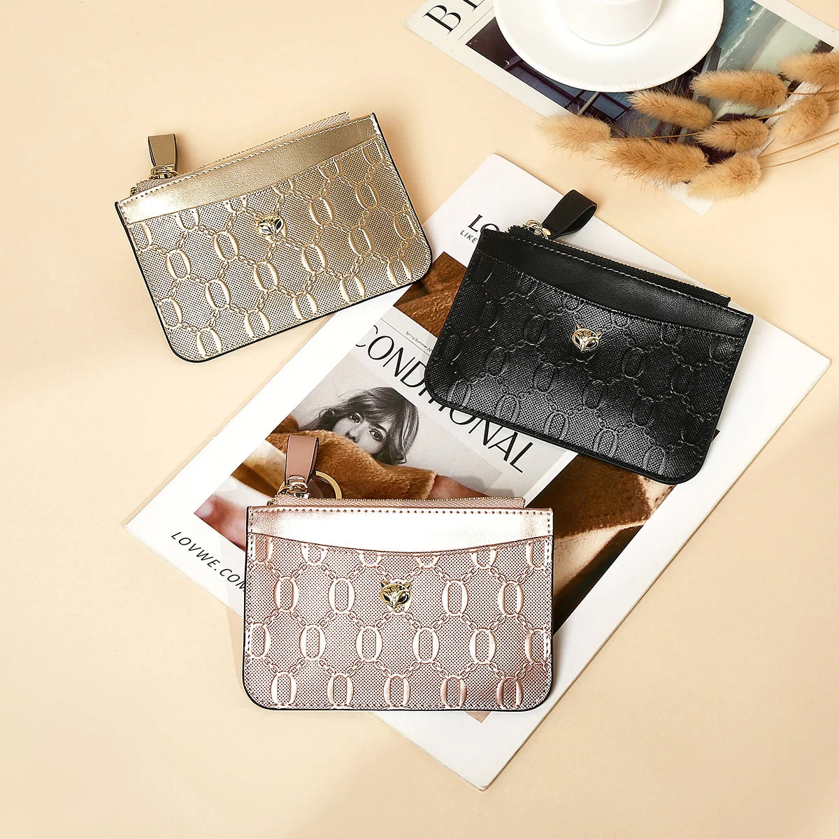 Carteira Feminina Lyra | Wallets | Cores variadas | Lateral | Vivièn