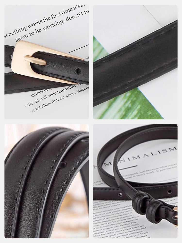 Cinto Feminino de Couro Alba | Belts | Cores variadas | Lateral | Vivièn