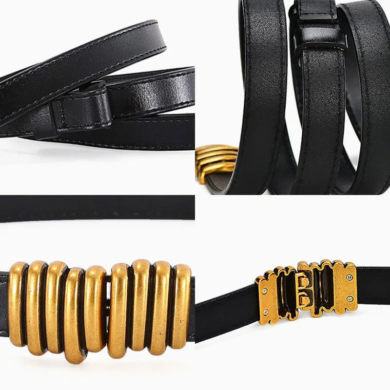 Cinto Feminino de Couro Feminino Lia | Belts | Cores variadas | Costas | Vivièn