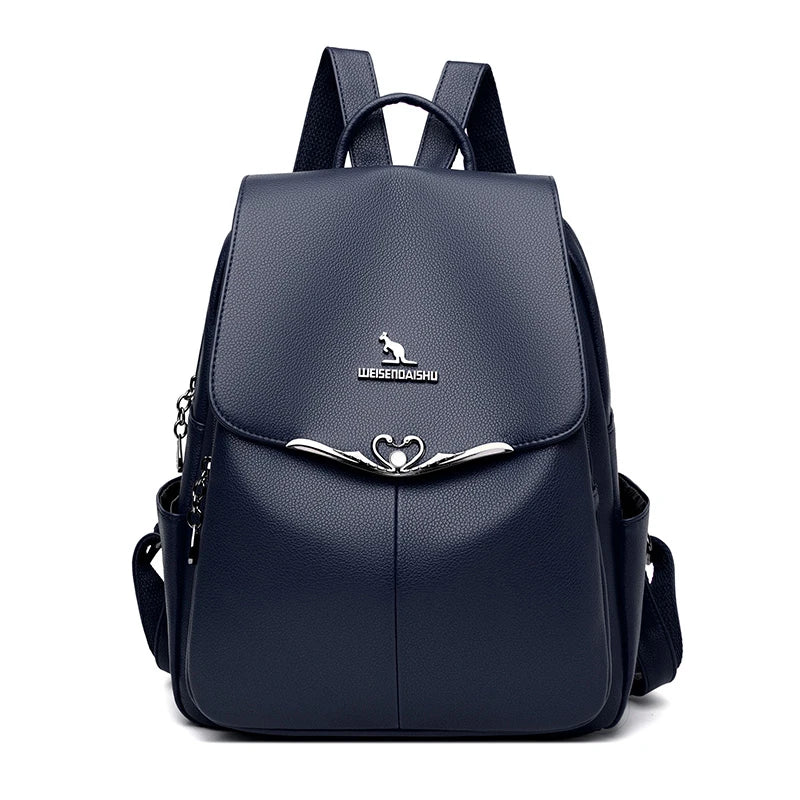 Mochila Feminina de Couro Genuíno Antonelli | Backpacks | Cores variadas | Detalhe 9 | Vivièn