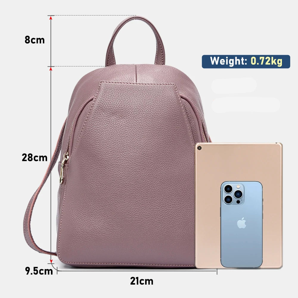 Mochila Feminina de Couro Genuíno Daphne | Backpacks | Cores variadas | Detalhe 5 | Vivièn