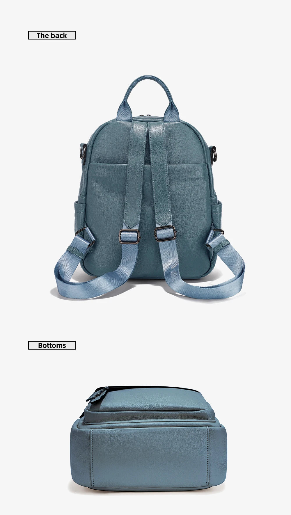 Mochila Feminina de Couro Genuíno Elisa | Backpacks | Cores variadas | Detalhe 7 | Vivièn