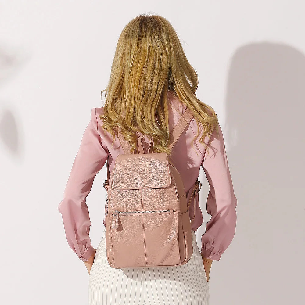 Mochila Feminina de Couro Genuíno Margot | Backpacks | Cores variadas | Detalhe 7 | Vivièn