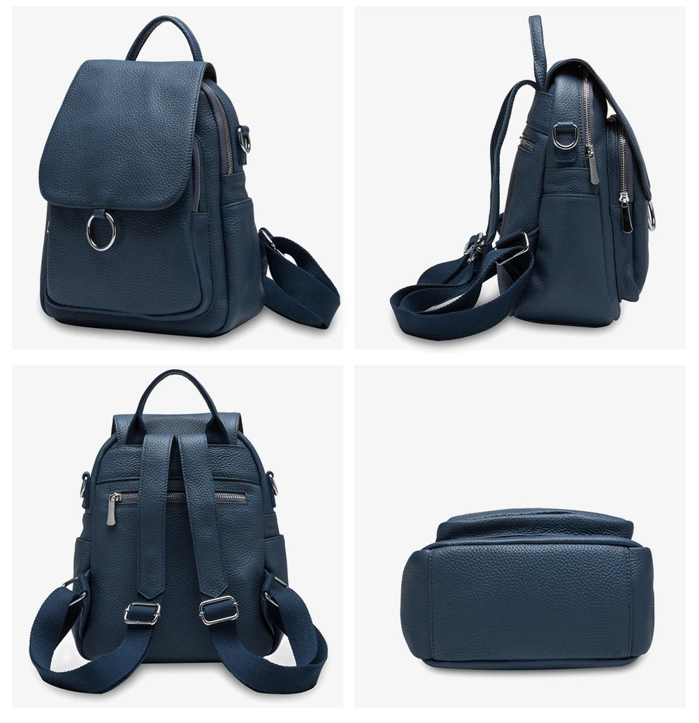 Mochila Feminina de Couro Viviane | Backpacks | Cores variadas | Costas | Vivièn