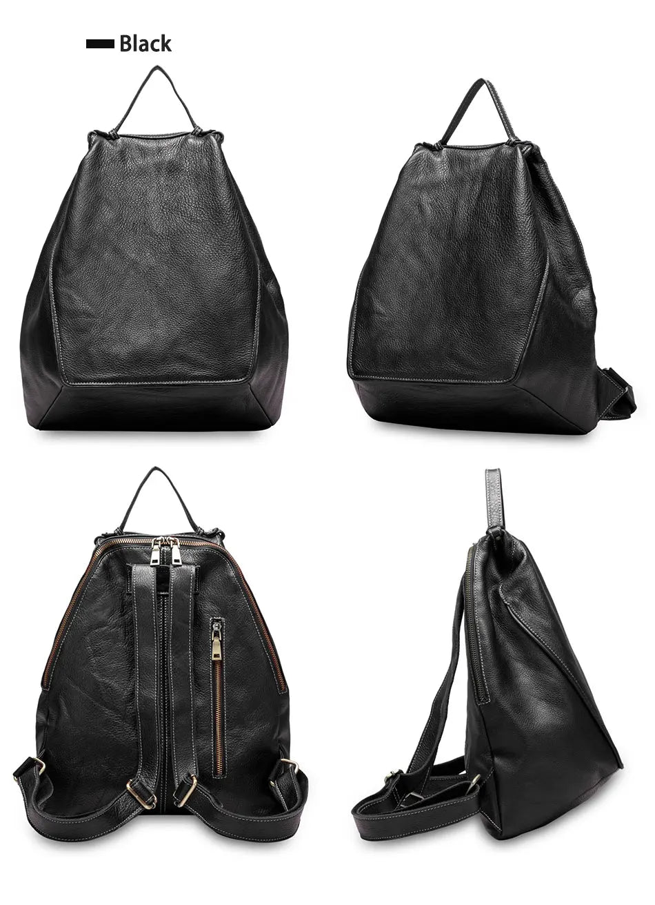Mochila Feminina Elegante de Couro Genuíno Sofia | Backpacks | Cores variadas | Detalhe 11 | Vivièn